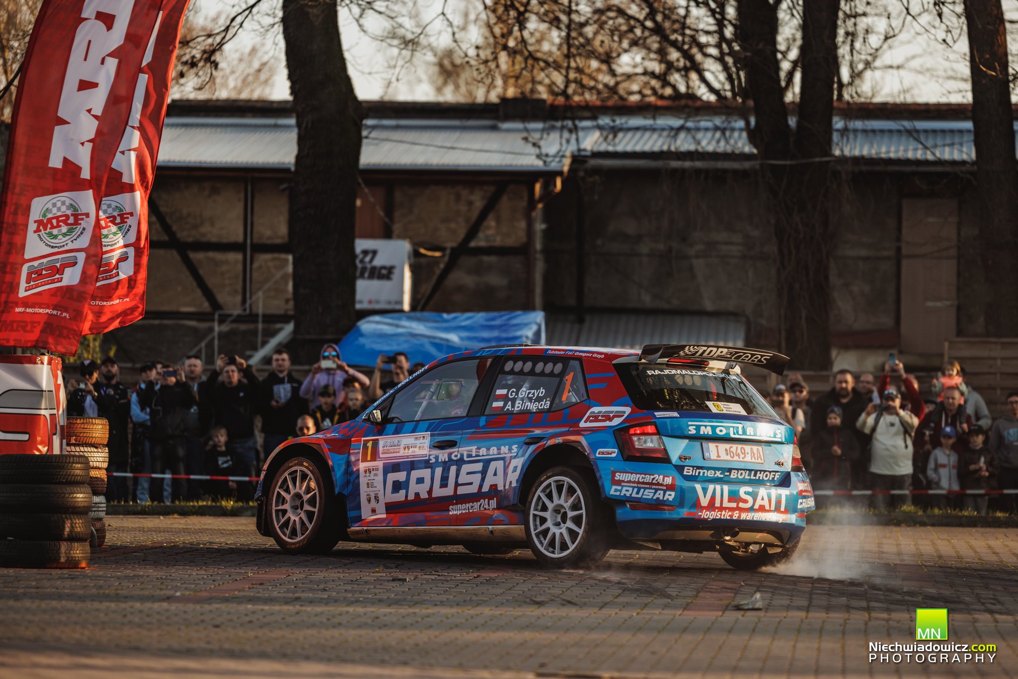 Grzyb/Binięda (Skoda Fabia Rally2 evo) - Rajd Świdnicki 2023 (fot. Maciej Niechwiadowicz)