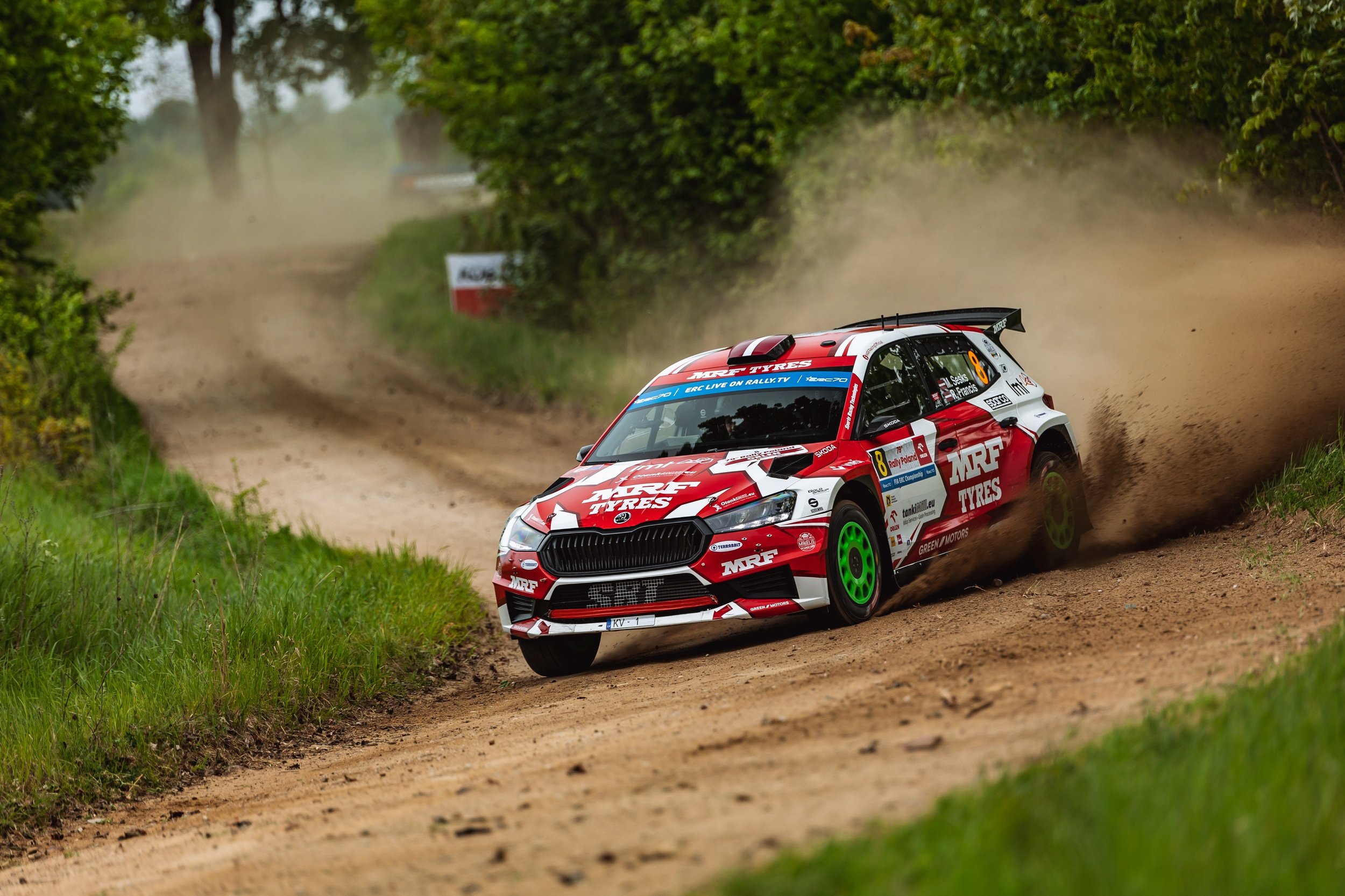 Sesks/Francis (Skoda Fabia RS Rally2) - ORLEN 79. Rajd Polski (fot. Maciej Niechwiadowicz)
